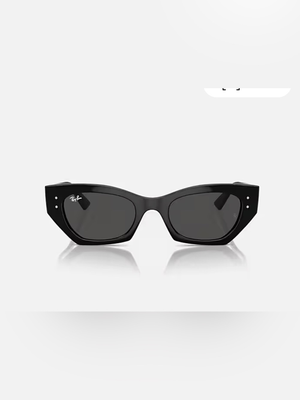 Ray-Ban RB4430 Zena Wayfarers Black Narrow Cat-Eye Sunglasses - Black